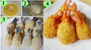 กุ้งจัมโบ้ห่อชีส ชุปแป้งทอด