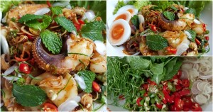 พล่าหนวดปลาหมึก รสแซ่บ กรุบกรอบ